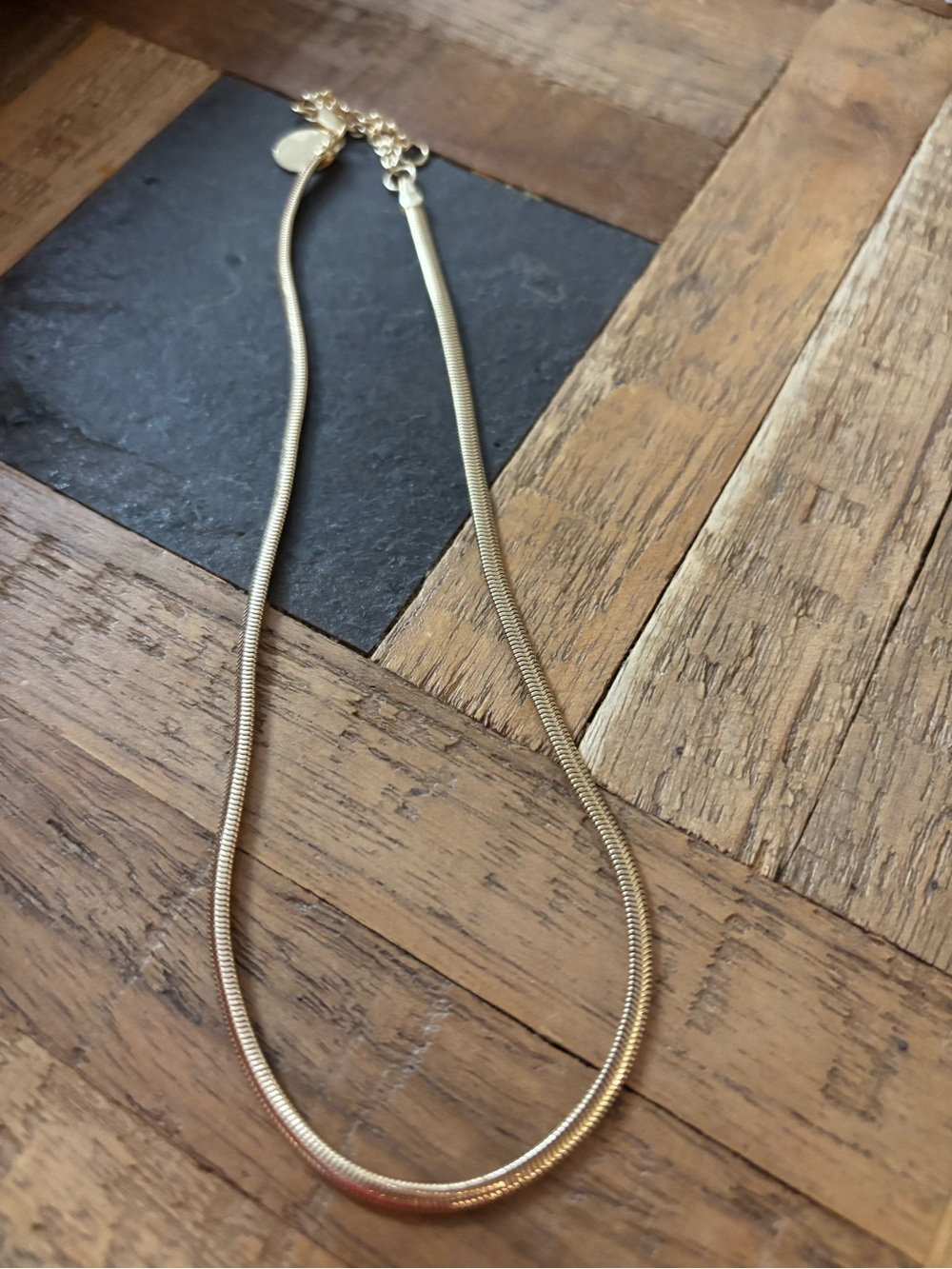 ✨ Minimalist Gold-Tone Snake Chain Necklace ✨Brand new